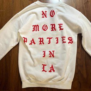 Kanye West "No More Parties In LA" White Crewneck